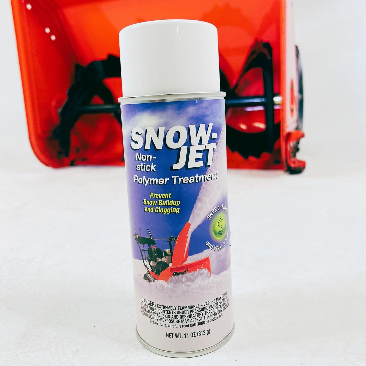 Global Climate Alliance Snow Jet Snowblower Non-Stick Spray - 11 oz Aerosol Cans - Made in USA - Works on Metal & Plastic - Polymer Coating - Easy to Apply, Long Lasting- Works on Plows and Shovels ~