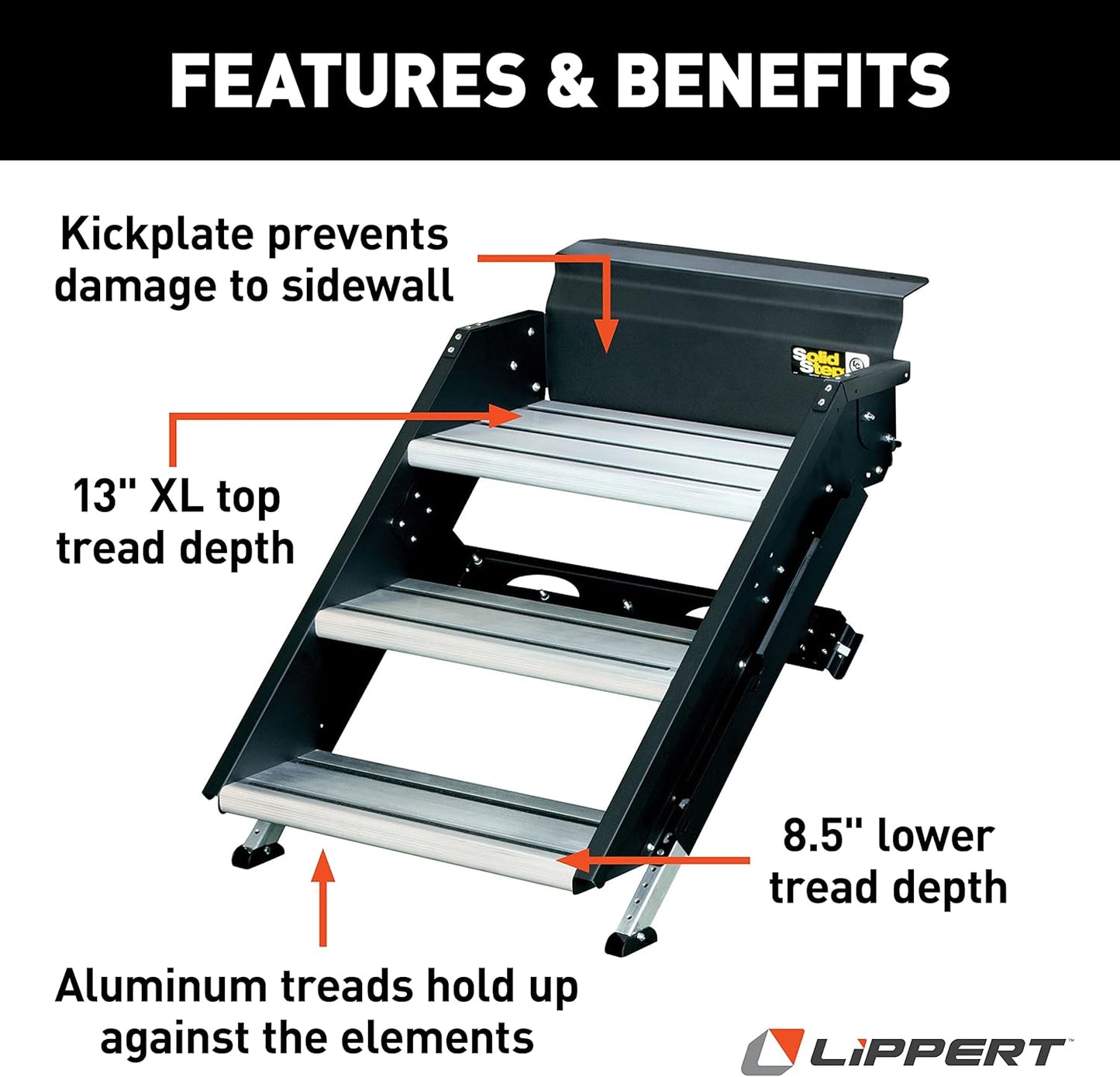 Lippert Solid Step RV Stairs – Double, Triple & Quad Step Entry for Travel Trailers - Autosphere