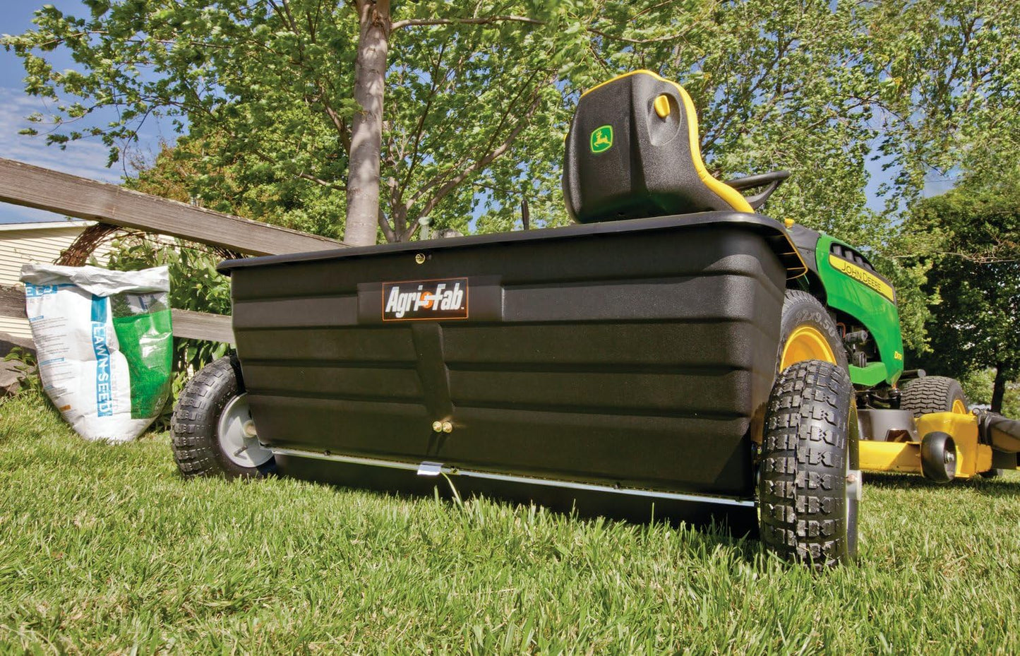 Agri - Fab 45 - 0288 | 175 lb Tow - Behind Drop Spreader for Seed, Fertilizer, Salt & Ice Melt | 17 - Gallon Hopper | Compatible with Lawn Tractors - Autosphere