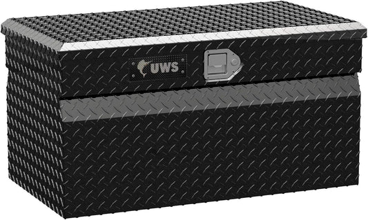 UWS EC20152 36" Gloss Black Aluminum Truck Storage Box with RigidCore Lid – Heavy-Duty & Lockable Tool Chest