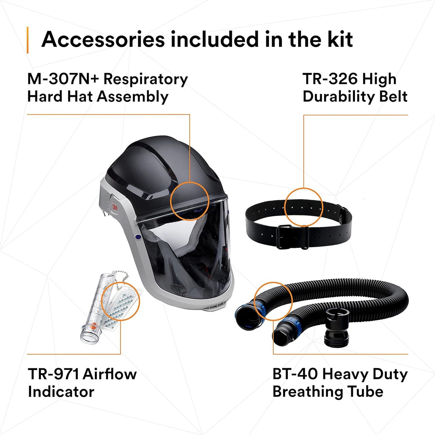 3M Versaflo™ TR-300N+ HIK Powered Air Purifying Respirator (PAPR) Kit – Hard Hat Assembly, NIOSH Approved for Particulates