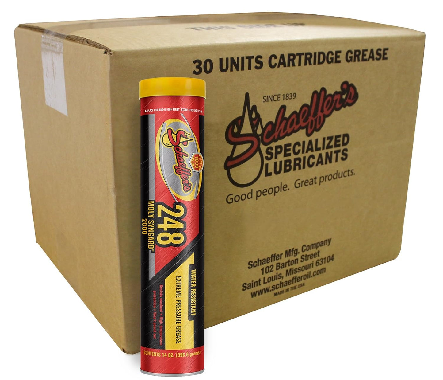 Schaeffer Manufacturing Co. 02482-029 Moly Syngard 2000 Grease, NLGI #2, 14 oz. (Pack of 30)