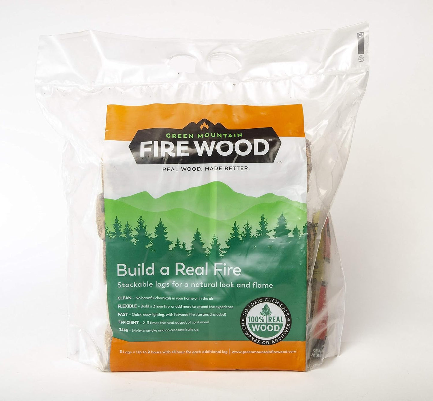 Green Mountain Firewood 8 - Log Bundle with Fire Starters - Autosphere