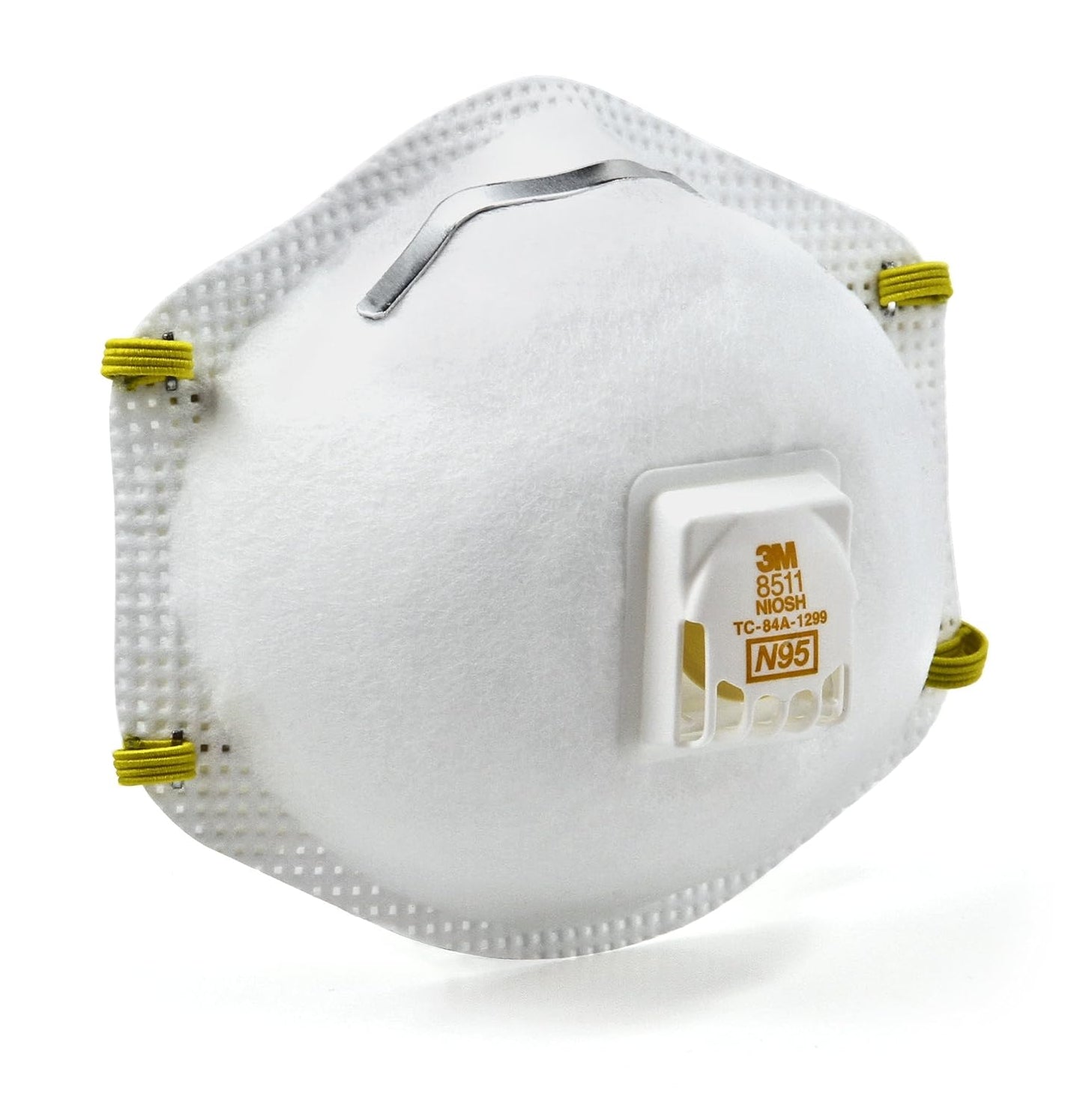 3M 8511 N95 Particulate Respirator (Pack of 10) – NIOSH Approved | Cool Flow Valve & Braided Straps