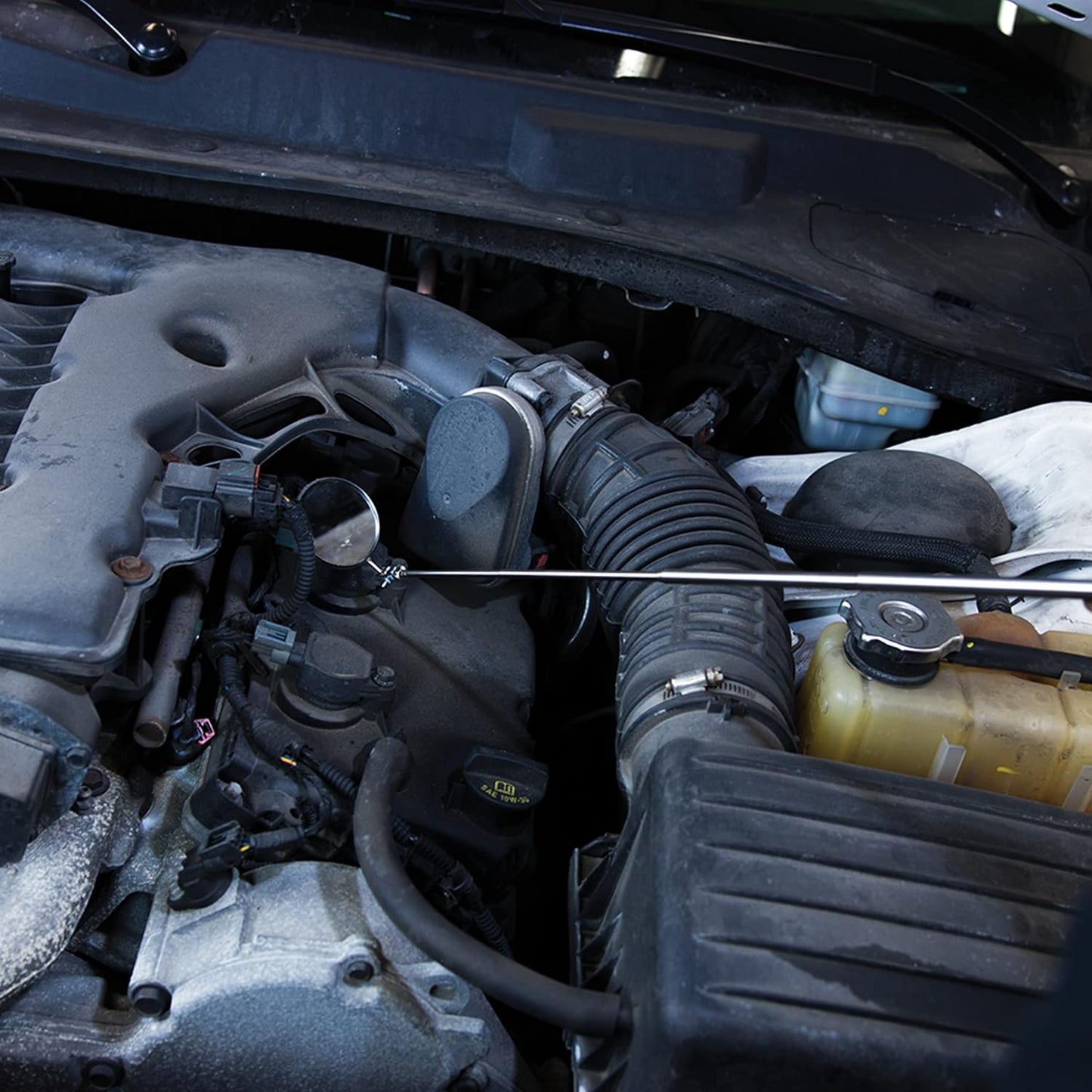 Ullman HTC-2 Pocket Size Telescoping Inspection Mirror with 2.25 inch Round Mirror and Black Handle - Perfect for Mechanics, Contractors, HVAC Technicians, and Trade Professionals