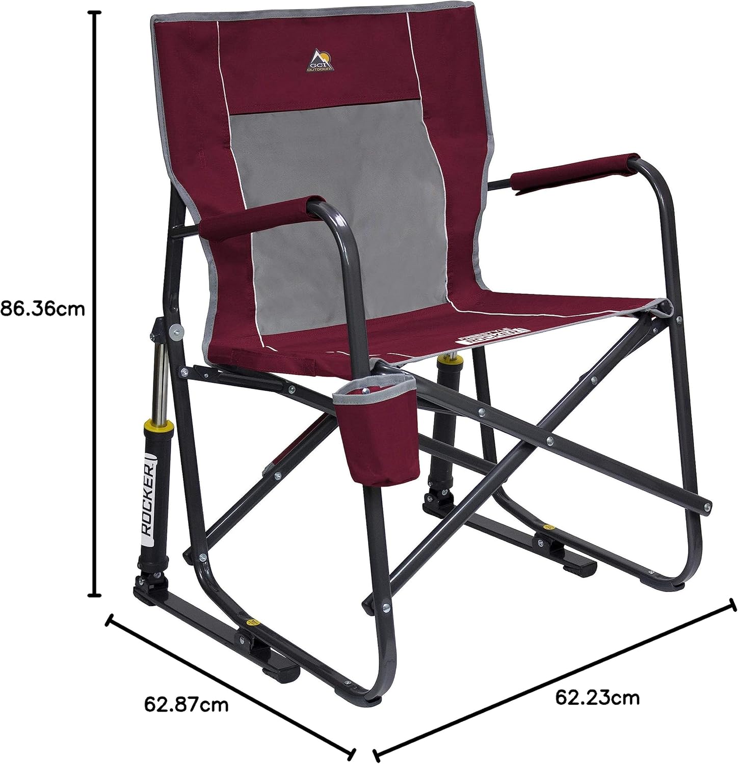 GCI Outdoor Freestyle Rocker X L with Side Table - Cinnamon (Part Number: 47172) - Autosphere
