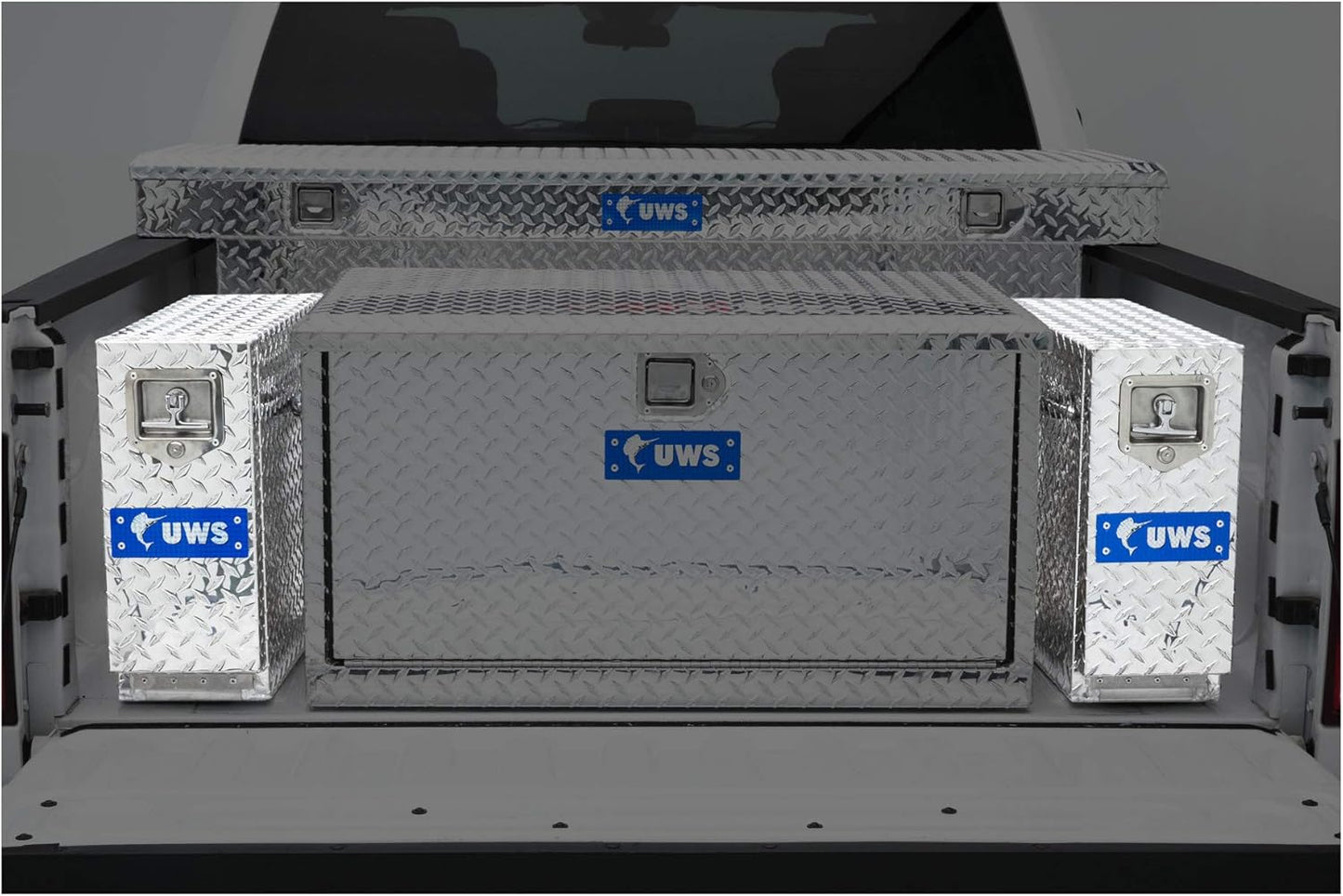 UWS EC20041 22" Heavy-Wall Aluminum Truck Bed Tool Box with 5 Lockable Drawers – Durable & Secure Storage