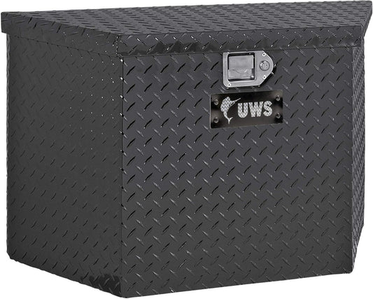 UWS EC20442 49-Inch Gloss Black Heavy-Wall Aluminum Trailer Tongue Tool Box – RigidCore Lid, Lockable, Weatherproof