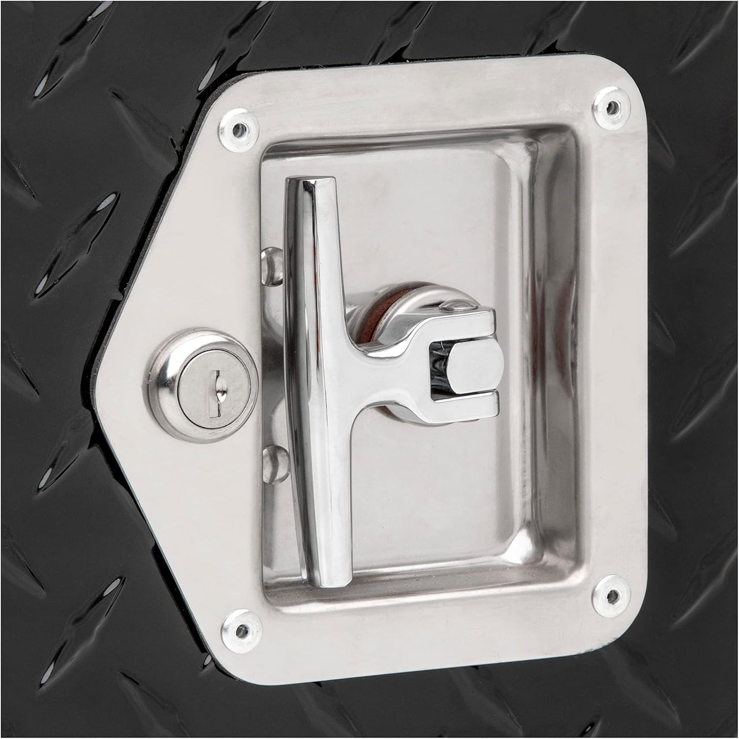 UWS FW-48-DS-D-BLK 48" Black Aluminum Driver Side Fenderwell Tool Box with Drawer