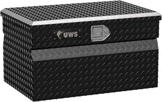 UWS EC20132 30" Gloss Black Aluminum Truck Storage Box with RigidCore Lid – Heavy-Duty & Lockable Tool Chest