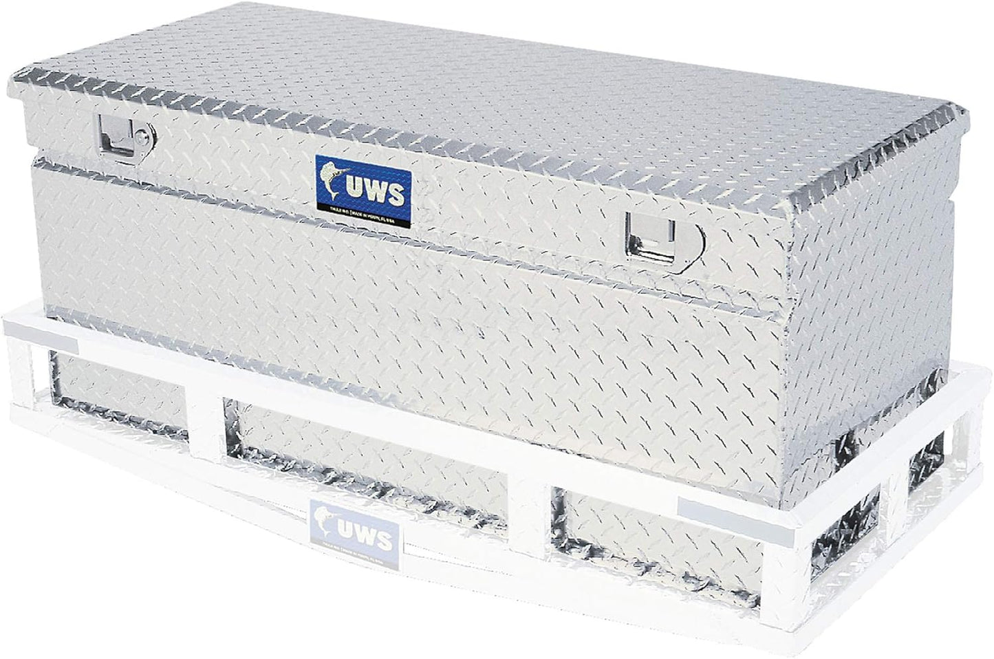 UWS EC20261 48" Heavy-Wall Aluminum Cargo Carrier Box with RigidCore Lid – Silver, Weatherproof, Secure Storage
