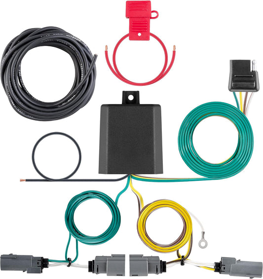 Curt Manufacturing 56465 21-Circuit F150 Trailer Wiring Harness with Backup Sensors and 4-Way Flat Output