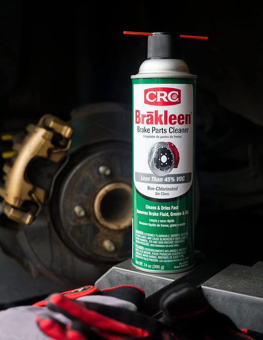 CRC Brakleen® Non‑Chlorinated Brake Parts Cleaner – 14 oz Aerosol, 12‑Pack (05084‑12PK)
