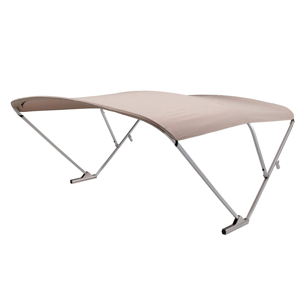 SureShade Power Bimini 2020000298 - Clear Anodized Frame with Beige Fabric