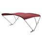 SureShade Power Bimini 2020000299 - Clear Anodized Frame with Burgundy Fabric