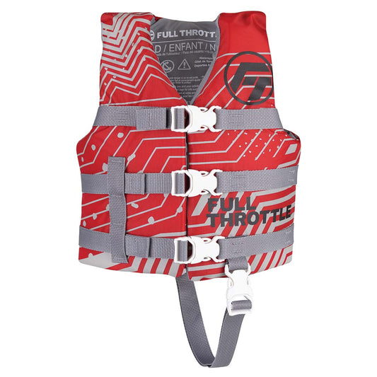 Full Throttle Child Nylon Life Jacket - Red (Part #112200-100-001-22)
