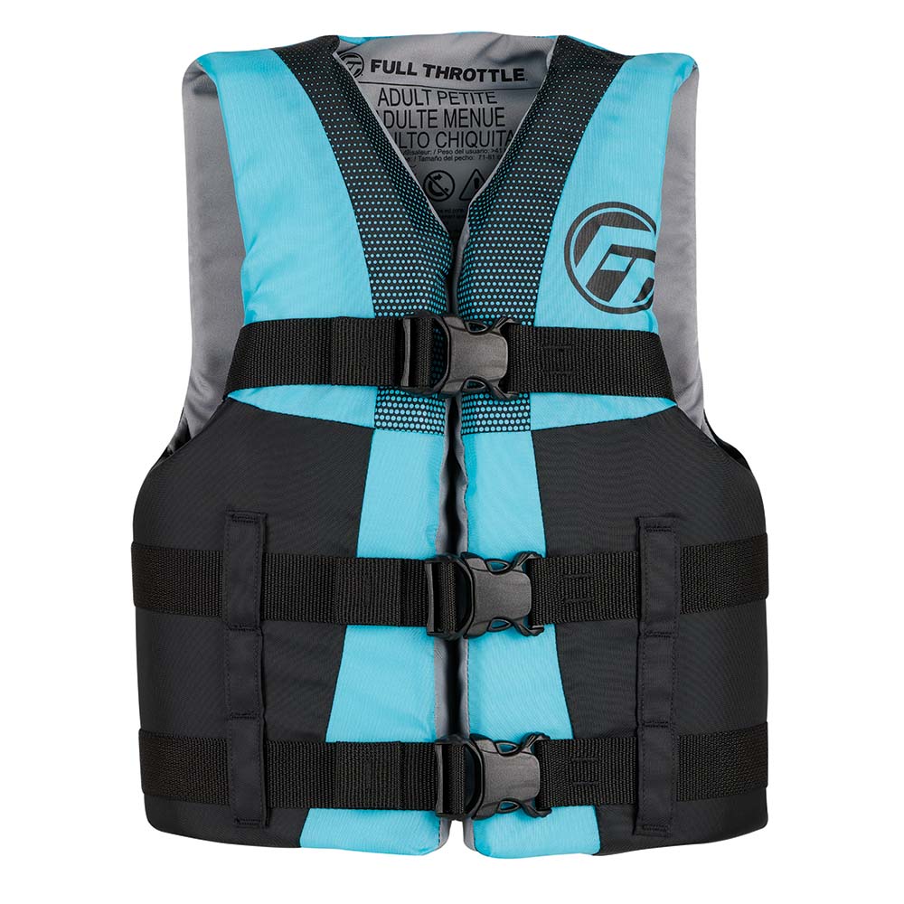 Full Throttle Teen Nylon Life Jacket - Aqua/Black - Part Number 112200-505-010-22