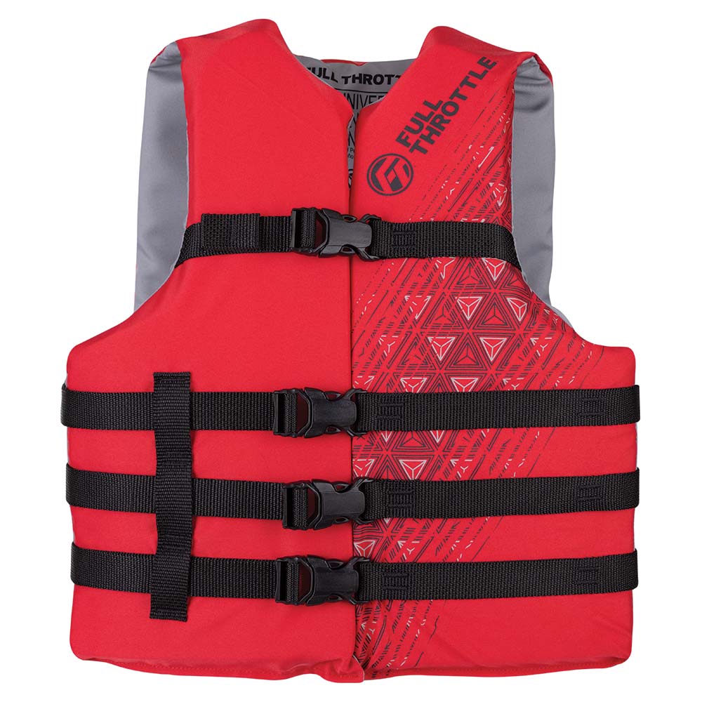 Full Throttle Adult Oversized Ski Life Jacket - Red (Part Number: 112000-100-005-22)