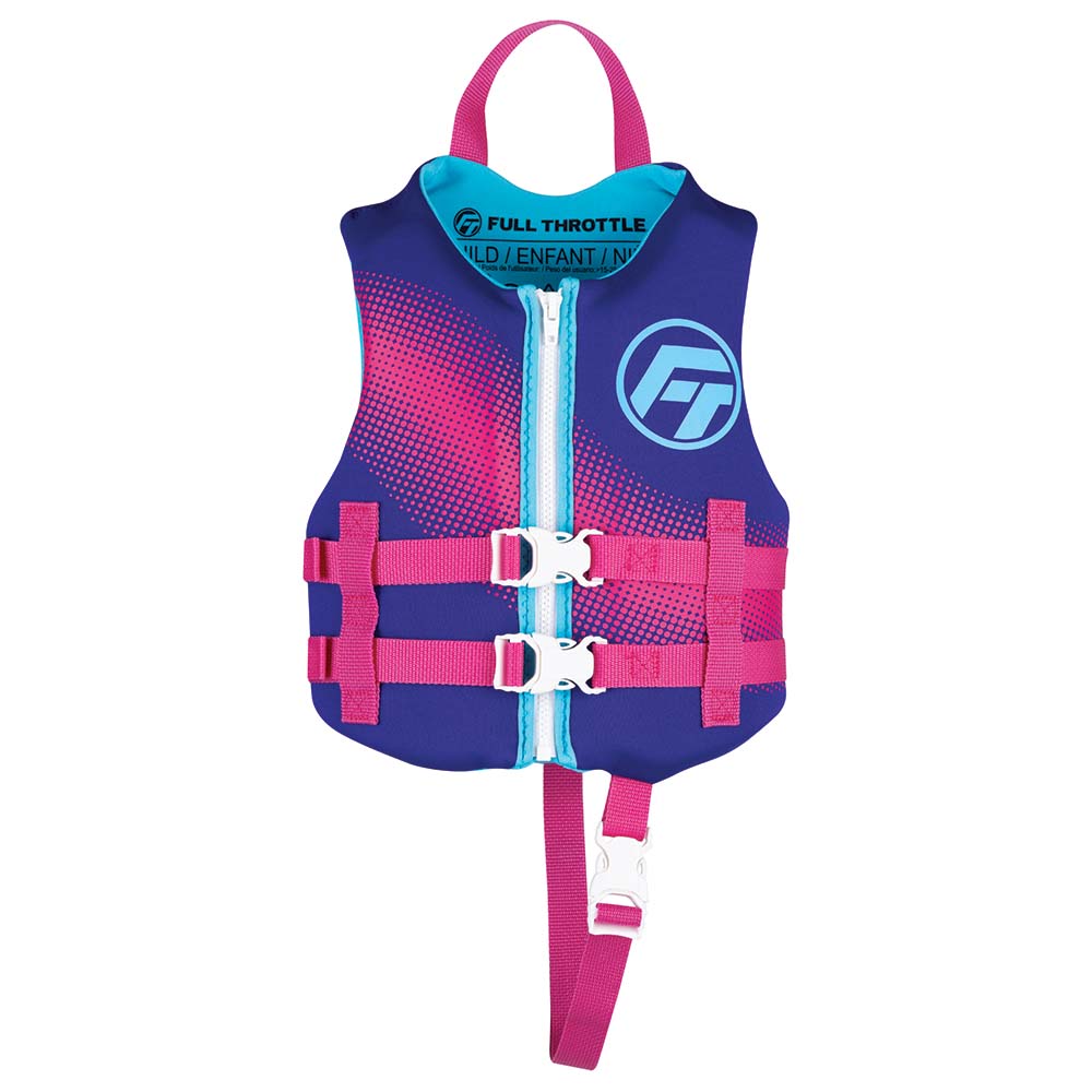 Full Throttle Child Rapid-Dry Life Jacket - Purple - Part Number 142100-600-001-22