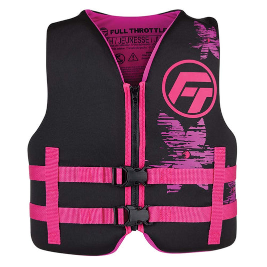 Full Throttle Youth Rapid-Dry Life Jacket - Pink/Black 142100-105-002-22