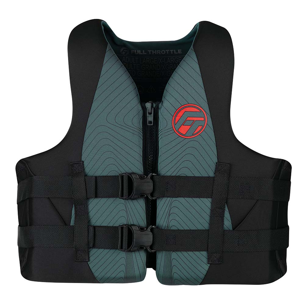 Full Throttle Adult Rapid-Dry Life Jacket - 2XL/4XL - Grey/Black - Part #142100-701-080-22