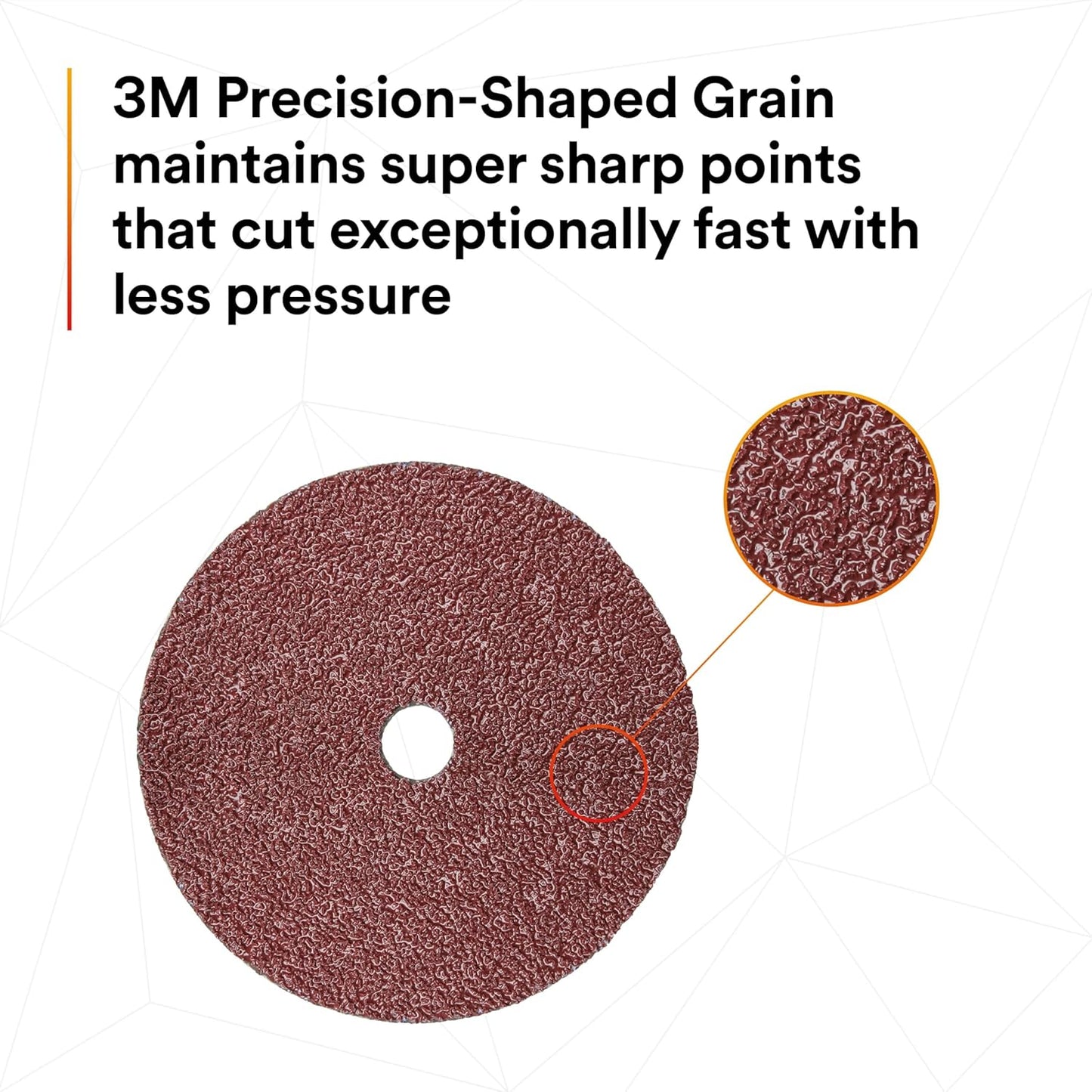 3M™ Cubitron™ II Fibre Disc 982C – 4-1/2 in, TN Quick Change, 36+ Grit, Precision-Shaped Grain – Heavy-Duty Abrasive Discs for Grinding, Deburring & Weld Removal (Pack of 25)