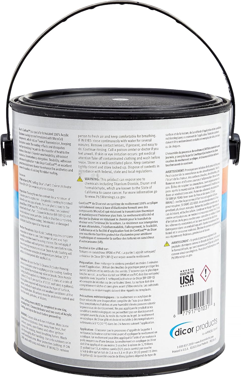 Dicor RP - IRCT - 1 CoolCoat EPDM RV Roof Coating – 1 Gallon, Tan - Autosphere