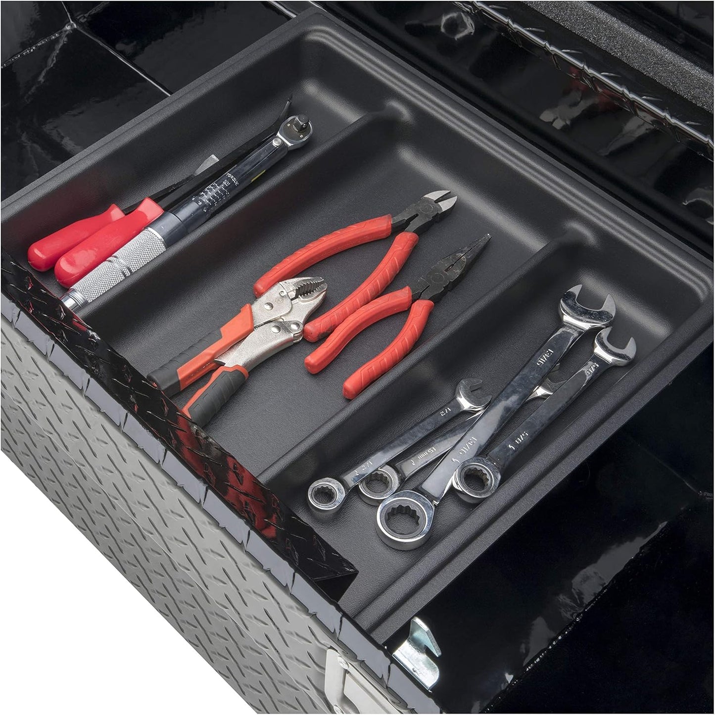 UWS/United Welding Services TBSD-63A-LP-BLK 63-Inch Deep Single Lid Low Profile Black Toolbox