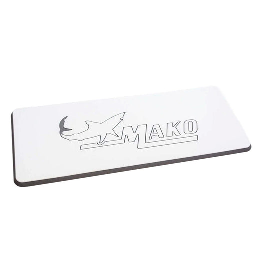 SeaDek Mako Logo Helm Pad - White/Storm Grey Embossed