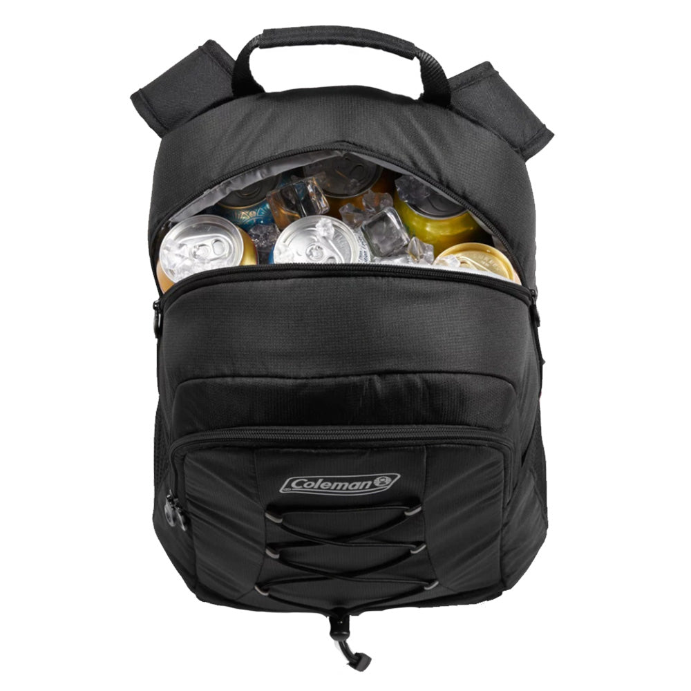 Coleman CHILLER 28-Can Soft-Sided Backpack Cooler - Black 2158133