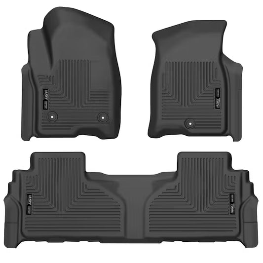 Husky Liner 99241 Floor Liners for 2023 Chevrolet Suburban and Tahoe Second Row Bucket Seats, Front & Second Row Floor Mats