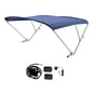 SureShade 2021133094 Battery Powered Bimini with Clear Anodized Frame & Navy Fabric