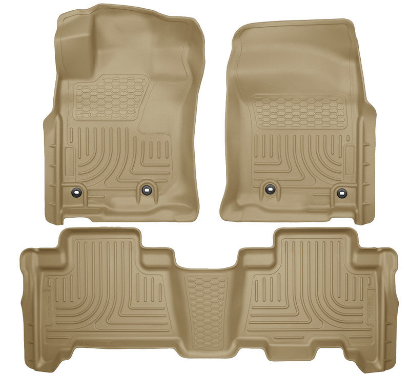 Husky Liner 1323 Front & Second Seat Floor Liners for Toyota 4Runner - Tan