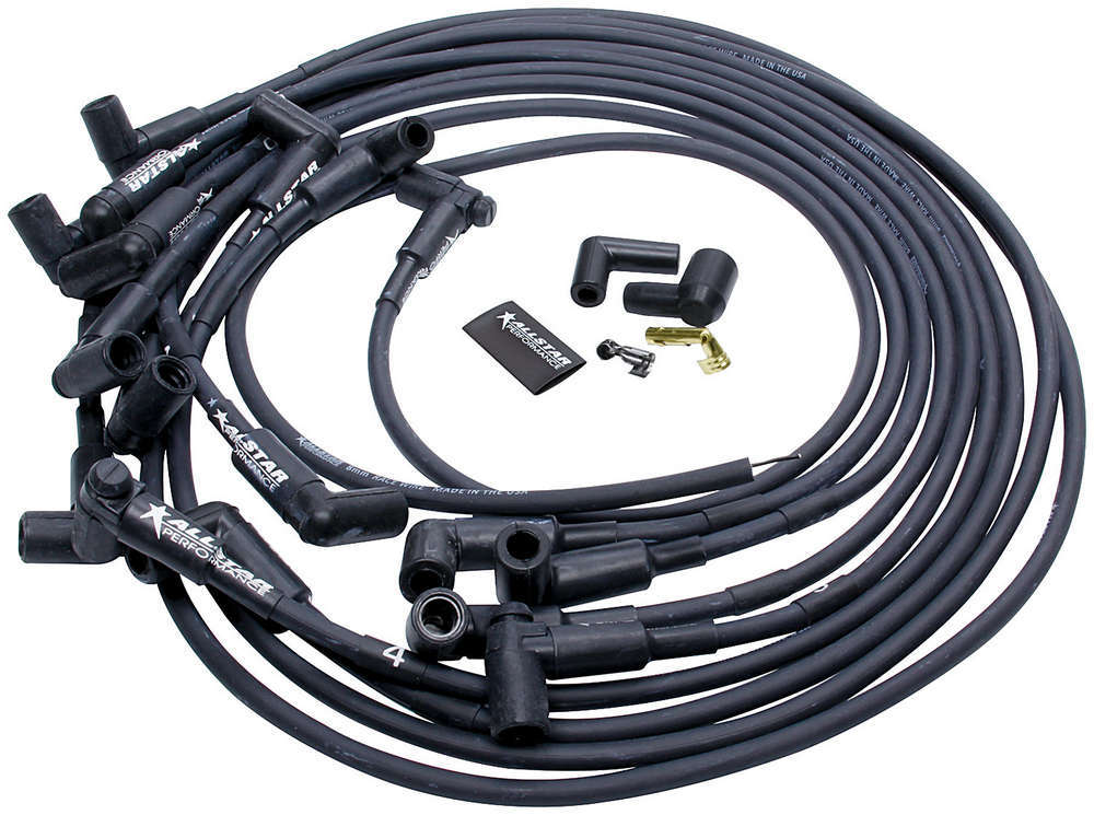 ALLSTAR PERFORMANCE Spark Plug Race Wire Set (Part Number: ALL81365) - Under Header Design