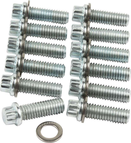 ALLSTAR PERFORMANCE Intake Bolt Kit SBC 12PT 12pk