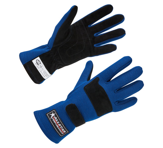 ALLSTAR PERFORMANCE Driving Gloves SFI 3.3/5 D/L Blue Medium