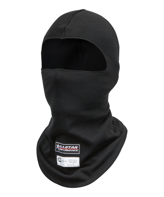 ALLSTAR PERFORMANCE Head Sock SFI 3.3 S/L Black - Fire Retardant Protection
