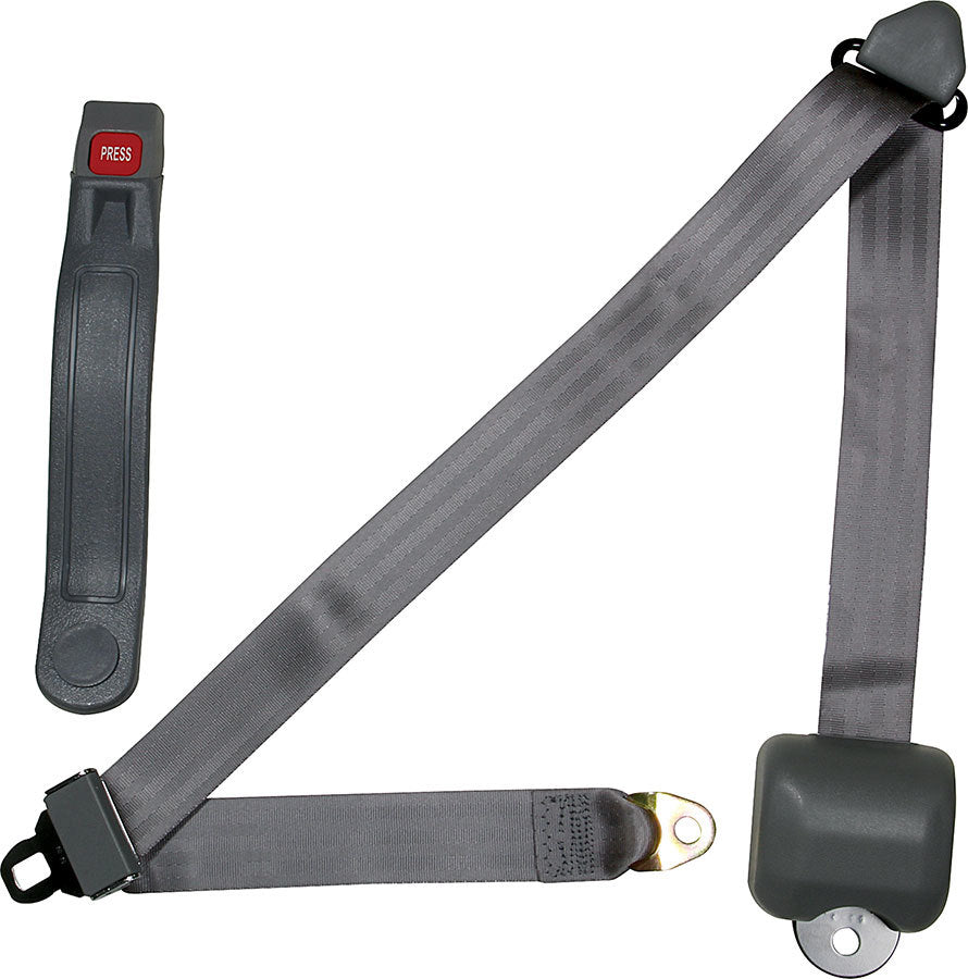 ALLSTAR PERFORMANCE Retractable 3pt Seat Belt - Gray (Part Number: ALL98116)