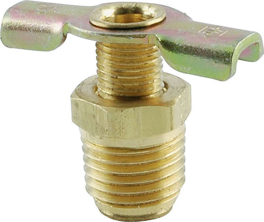 ALLSTAR PERFORMANCE Petcock 1/4 NPT - Brass Valve for Efficient Fluid Control