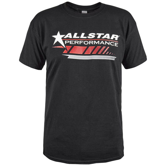 Allstar Performance Black T-Shirt with Red Graphic - Large (Part # ALL99903L)