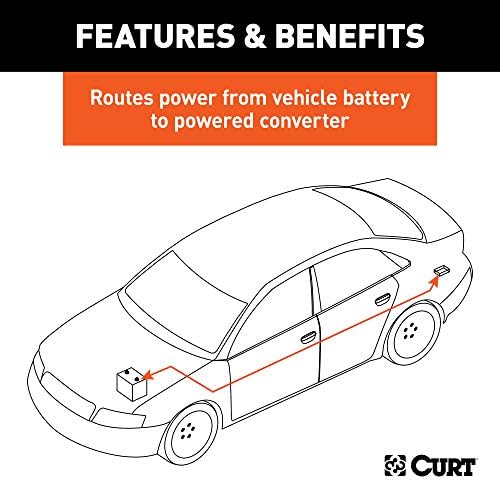 Curt Manufacturing PO Wered 3 to 2 Wire Taillight Converter with Wiring Kit #55151 for Vehicle Lighting