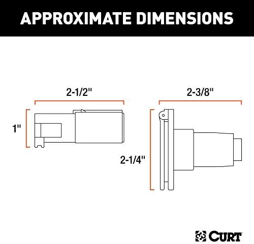 Curt Manufacturing I6/I7 4-Pole Die Cast Connector for Car and Trailer Ends (Part #58671)