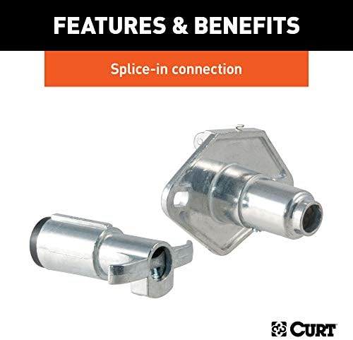 Curt Manufacturing I6/I7 4-Pole Die Cast Connector for Car and Trailer Ends (Part #58671)