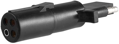 Curt Manufacturing 58414 4-Way Round to 4-Way Flat Trailer Wiring Adapter