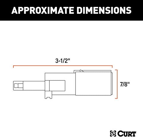 Curt Manufacturing 58414 4-Way Round to 4-Way Flat Trailer Wiring Adapter
