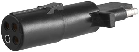 Curt Manufacturing 58414 4-Way Round to 4-Way Flat Trailer Wiring Adapter