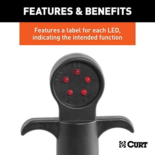Curt Manufacturing 12 Volt Circuit Tester 6 Way Round - Part 58650