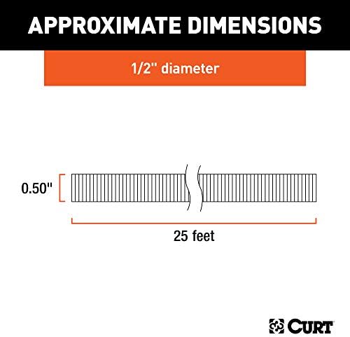 Curt Manufacturing 59827 1/2 Inch x 25 Inch Convoluted Slit Loom (Packaged)