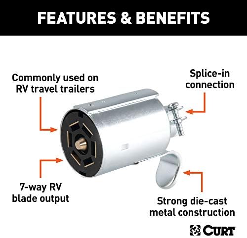 Curt Manufacturing 58190 7-Po Metal Trailer End Connector