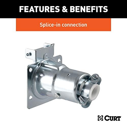 Curt Manufacturing 58220 7-Pole Metal Connector Car End